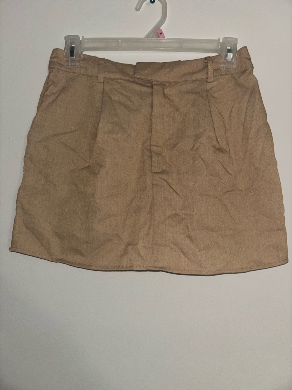 PrettyLittleThing Beige A-Line Mini Skirt